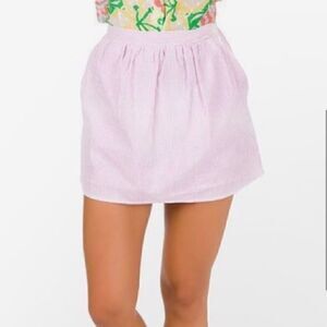 Lilly Pulitzer Mimosa Skirt Hotty Pink Striped Seesucker NEW